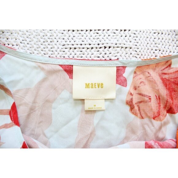 Anthropologie Maeve Gemma Floral Midi Dress M Greek goddess Waisted Silhouette - Picture 11 of 11